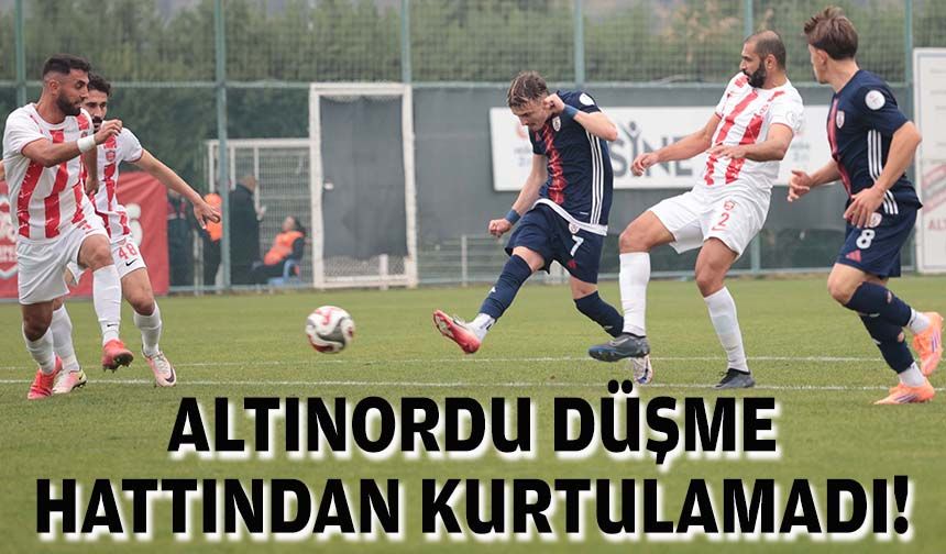 Altınordu düşme hattından kurtulamadı!