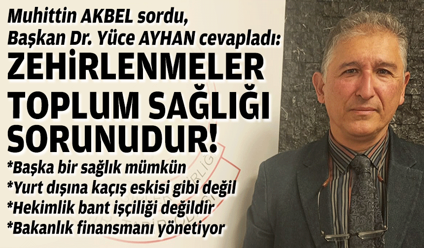 Muhittin AKBEL sordu, Başkan Dr. Yüce AYHAN cevapladı: Gıda zehirlenmeleri toplum sağlığı sorunudur!