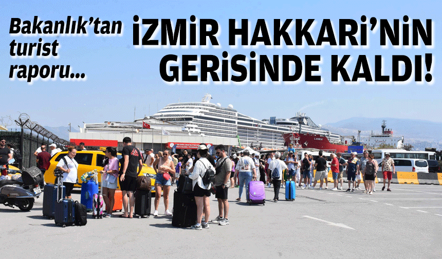 İzmir'in turist raporu... Hakkari'nin gerisinde kaldı!