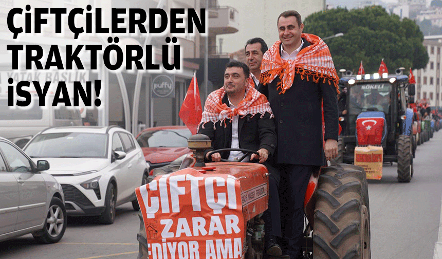 Menderes’te çiftçiler traktörlerle sokağa indi: Eyleme Başkan Çiçek katılmadı!