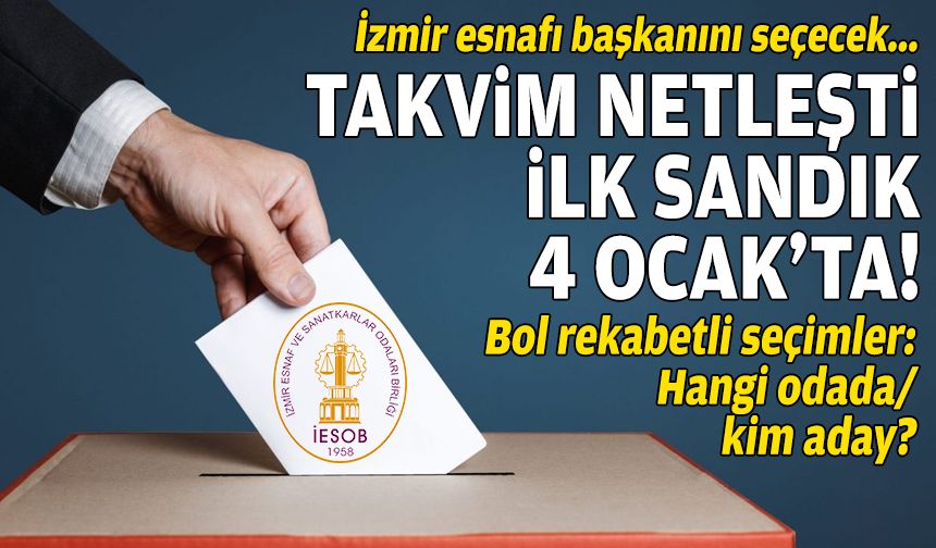 Seçim takvimi netleşti, ilk sandık 4 Ocak’ta: İzmir esnafı başkanlarını seçecek