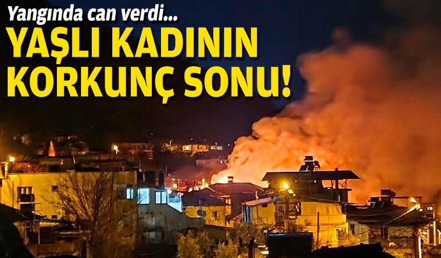 Yaşlı kadının korkunç sonu: Yangında can verdi!