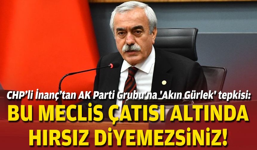CHP’li İnanç’tan AK Parti Grubu’na 'Akın Gürlek' tepkisi: Bu meclis çatısı altında hırsız diyemezsiniz!