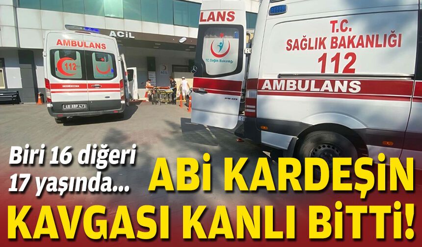 Biri 16 diğeri 17 yaşında... Abi kardeşin kavgası kanlı bitti!
