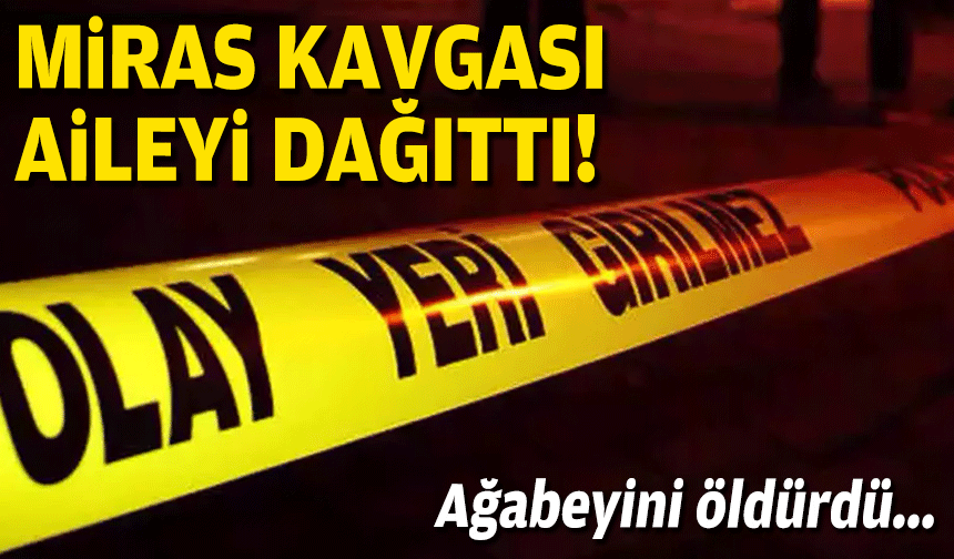 Miras kavgası aileyi dağıttı: Abisini öldürdü!