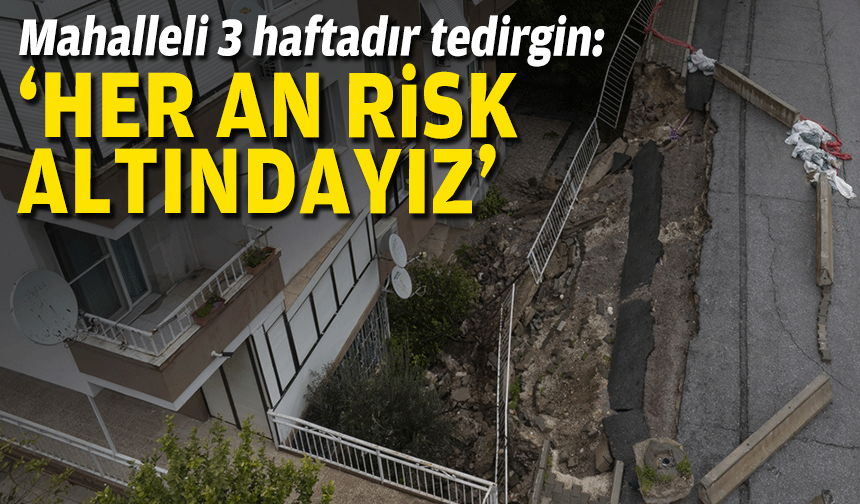 Mahallede korkutan çökme: İstinat duvarı hala düzeltilemedi
