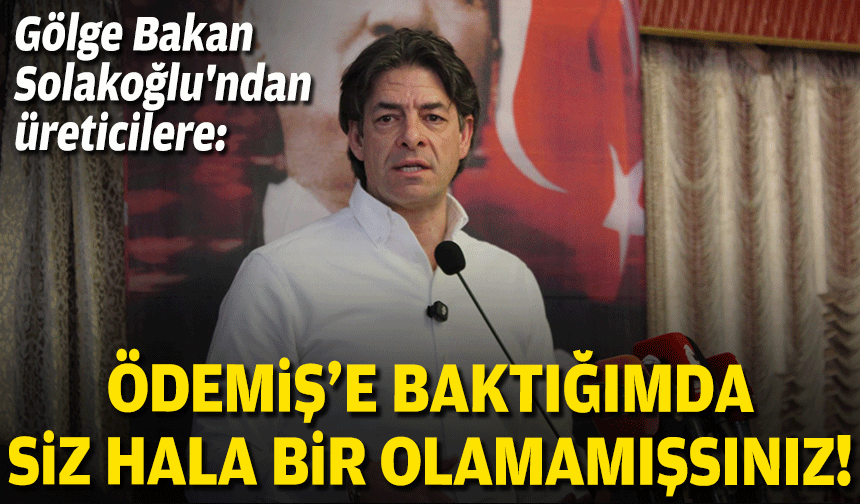 Gölge Bakan Solakoğlu'ndan üreticilere: Ödemiş’e baktığımda siz hala bir olamamışsınız!