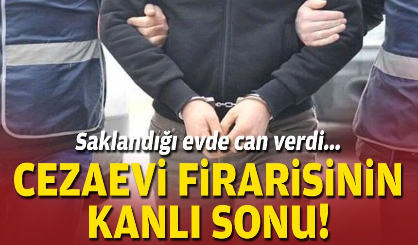 Cezaevi firarisinin kanlı sonu: Saklandığı evde can verdi!