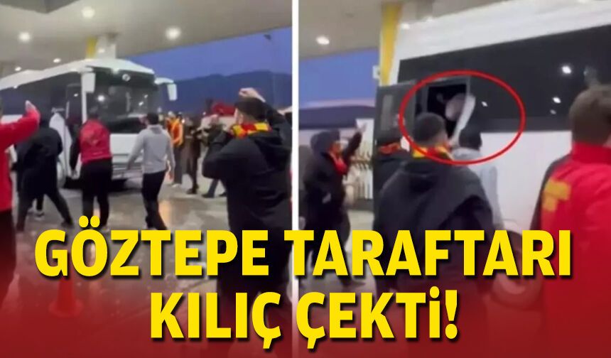 Göztepe taraftarı kılıç çekti!