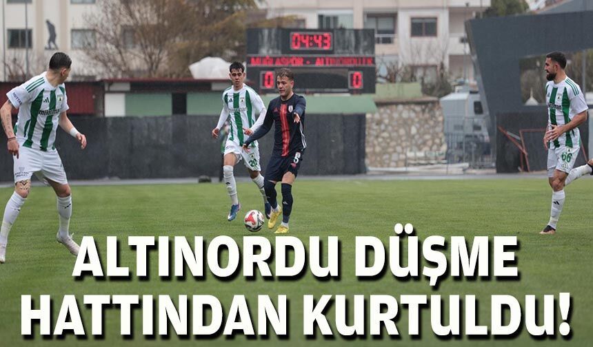 Altınordu düşme hattından kurtuldu!