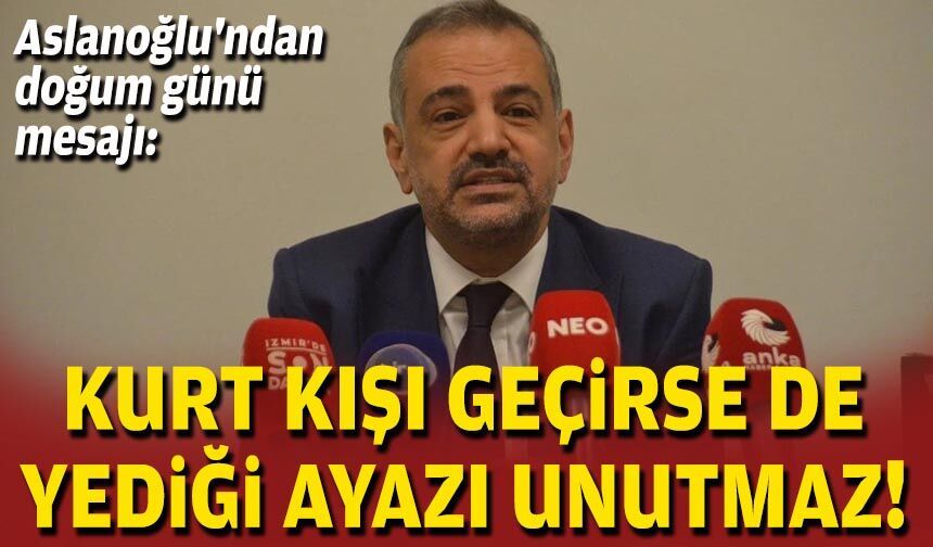 Aslanoğlu'ndan doğum günü mesajı: Kurt kışı geçirse de yediği ayazı unutmaz!