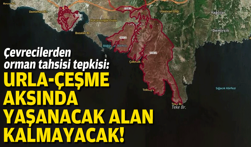 Çevrecilerden orman tahsisi tepkisi: Urla-Çeşme aksında yaşanacak alan kalmayacak!
