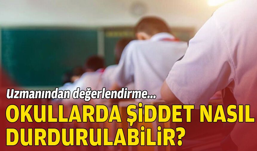 Uzmanından değerlendirme: Okullarda şiddet nasıl durdurulabilir?