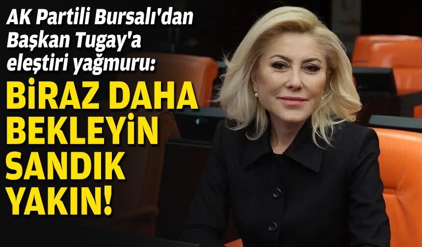 AK Partili Bursalı'dan Başkan Tugay'a eleştiri yağmuru: Biraz daha bekleyin sandık yakın!