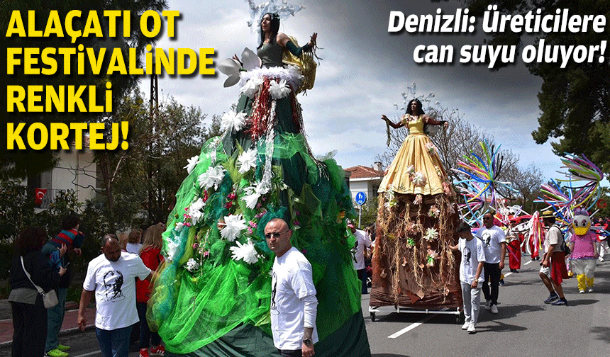Alaçatı Ot Festivali'nde renkli kortej
