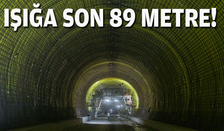 Onat Tüneli'nde ışığa son 89 metre!