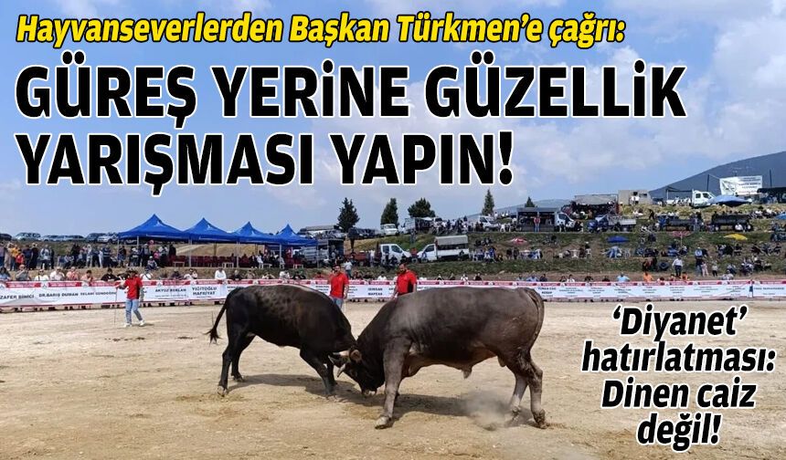 Hayvanseverlerden Başkan Türkmen’e çağrı: Güreş yerine güzellik yarışması yapın!