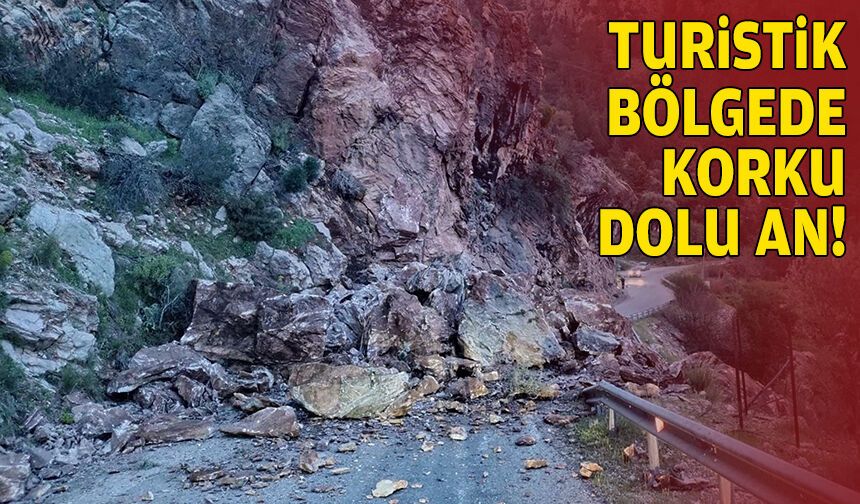 Turistik bölgede korku dolu an!
