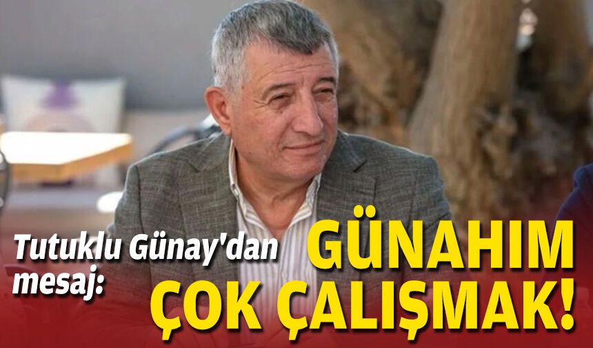 Tutuklu Günay'dan mesaj: Günahım çok çalışmak!