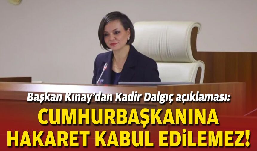Başkan Kınay’dan Kadir Dalgıç açıklaması: Cumhurbaşkanına hakaret kabul edilemez!