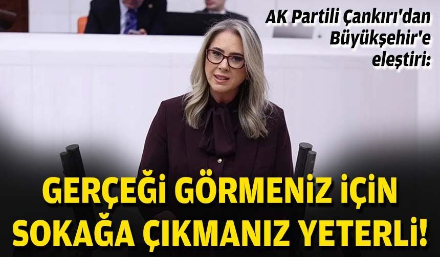 AK Partili Çankırı'dan Büyükşehir'e eleştiri: Gerçeği görmeniz için sokağa çıkmanız yeterli!