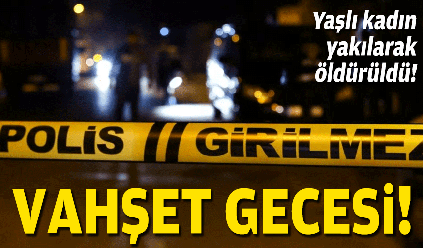 İzmir'de vahşet gecesi: Yaşlı kadın yakılarak öldürüldü!