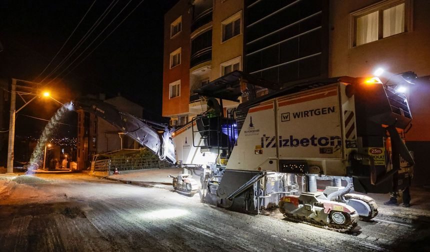Gece asfalt mesaisi!