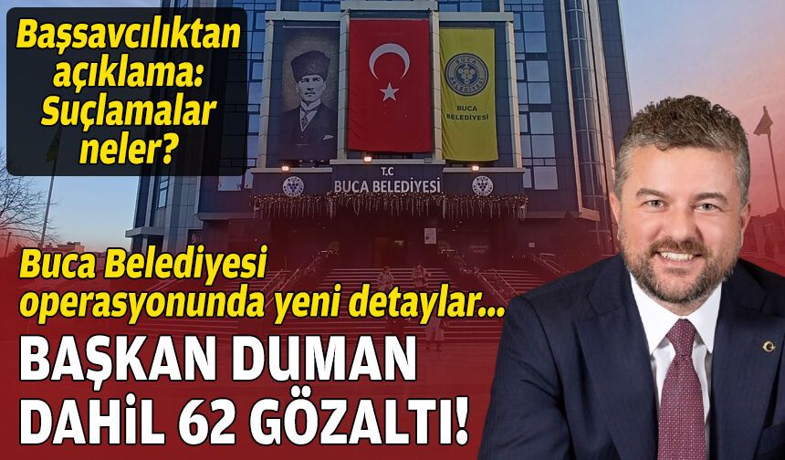 Buca Belediyesi operasyonunda detaylar... Başkan Duman dahil 62 gözaltı!