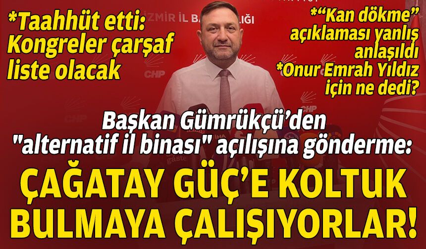 Başkan Gümrükçü’den "alternatif il binası" açılışına gönderme: Güç’e koltuk bulmaya çalışıyorlar