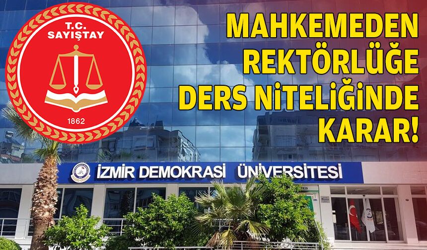 Mahkemeden Demokrasi Üniversitesi’ne ders niteliğinde karar!