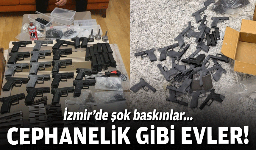 İzmir'de şok baskınlar... Cephanelik gibi evler!