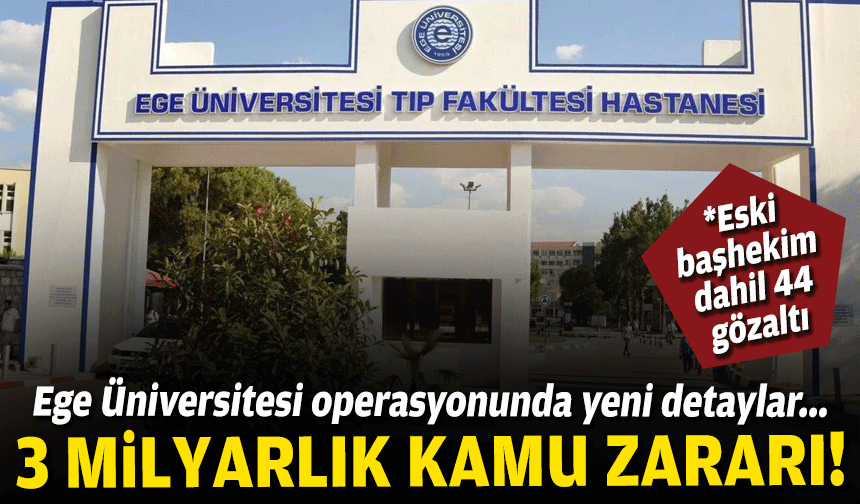 Ege Üniversitesi'ne yolsuzluk operasyonu!