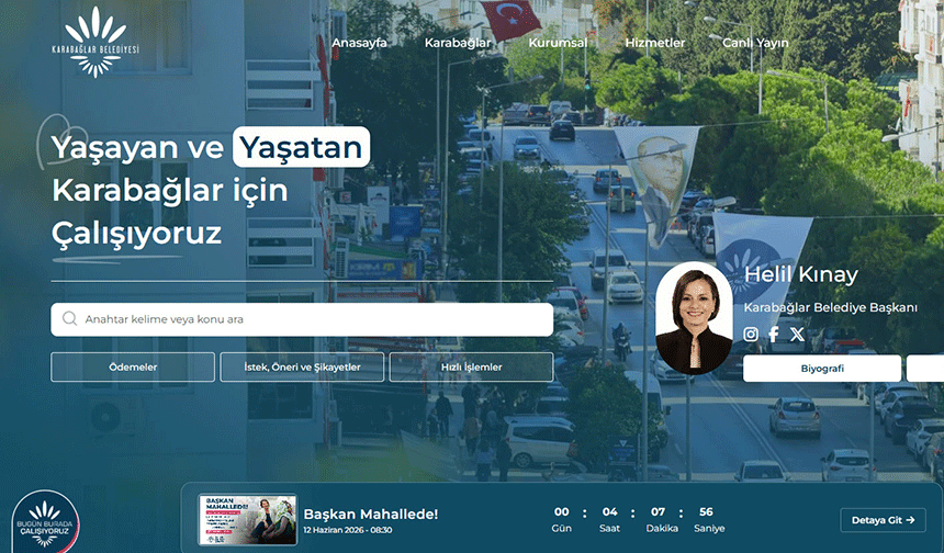 Karabağlar Belediyesi’nin yeni web sitesi yayında!
