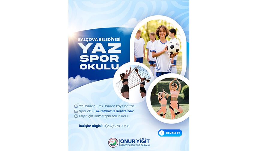 Balçova’da yaz spor okulları için kayıt heyecanı başladı