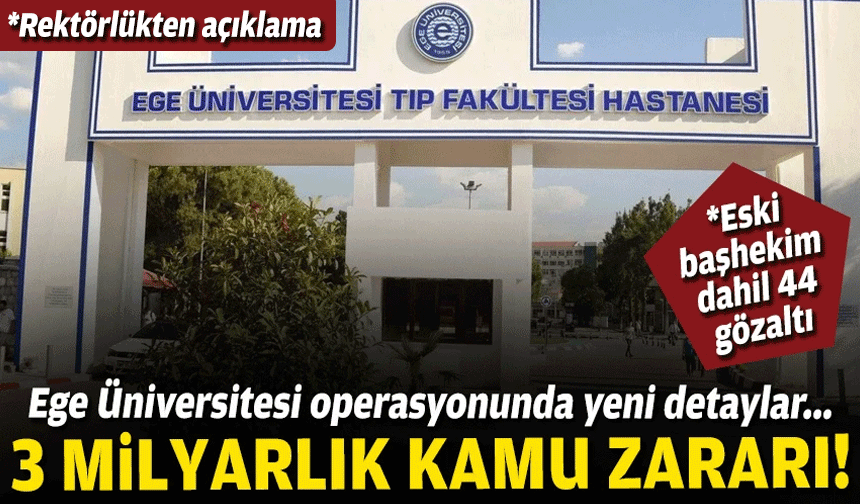 Ege Üniversitesi'ne yolsuzluk operasyonu!