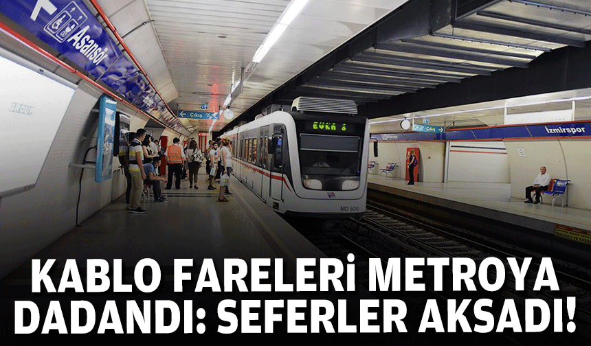 Kablo fareleri Metro'ya dadandı... Seferler aksadı!