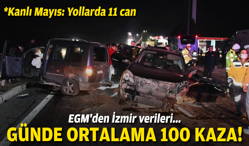 EGM'den İzmir verileri... Günde ortalama 100 kaza!