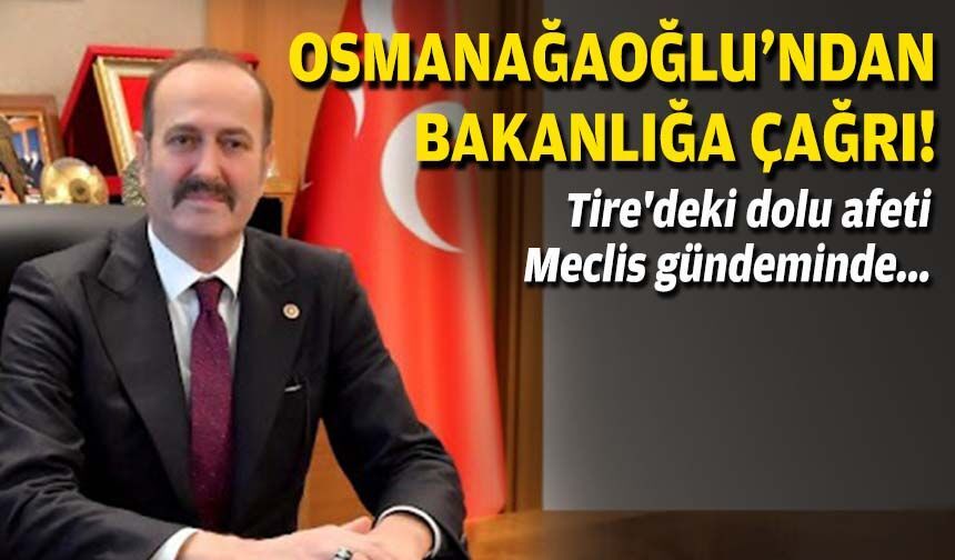 Tire'deki dolu afeti Meclis gündeminde... MHP'li Osmanağaoğlu'ndan bakanlığa çağrı!