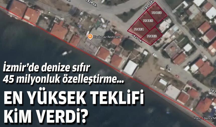 İzmir’de denize sıfır 45 milyonluk özelleştirme… En yüksek teklifi kim verdi?