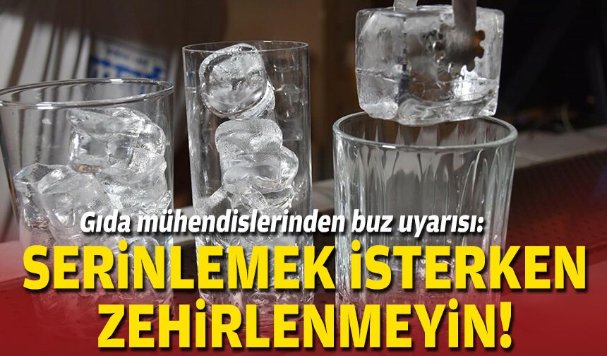 Gıda mühendislerinden buz uyarısı: Serinlemek isterken zehirlenmeyin!