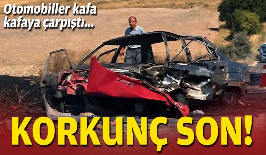 Otomobiller kafa kafaya çarpıştı: Korkunç son!