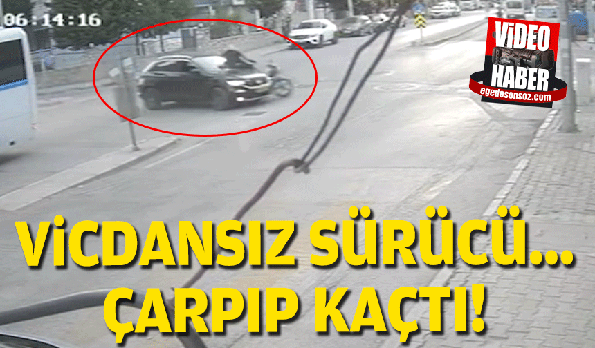 Vicdansız sürücü, çarpıp kaçtı... O anlar güvenlik kamerasında!