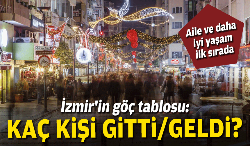 İzmir'in göç tablosu: Kaç kişi gitti/geldi?