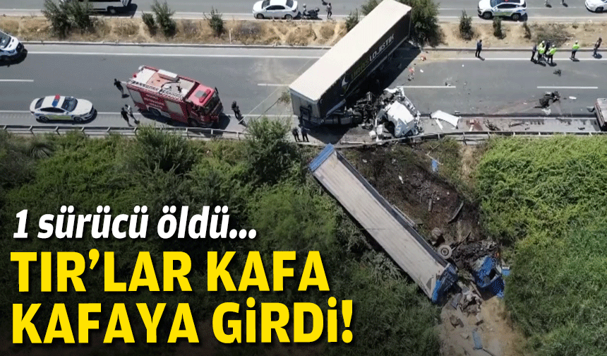 TIR'lar kafa kafaya girdi: 1 sürücü öldü!