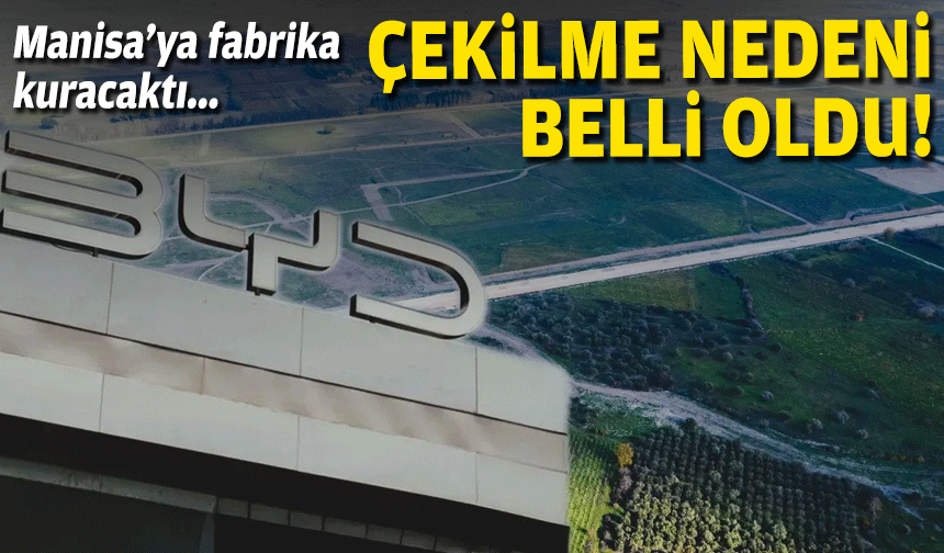 BYD'nin Türkiye'den çekilme nedeni belli oldu