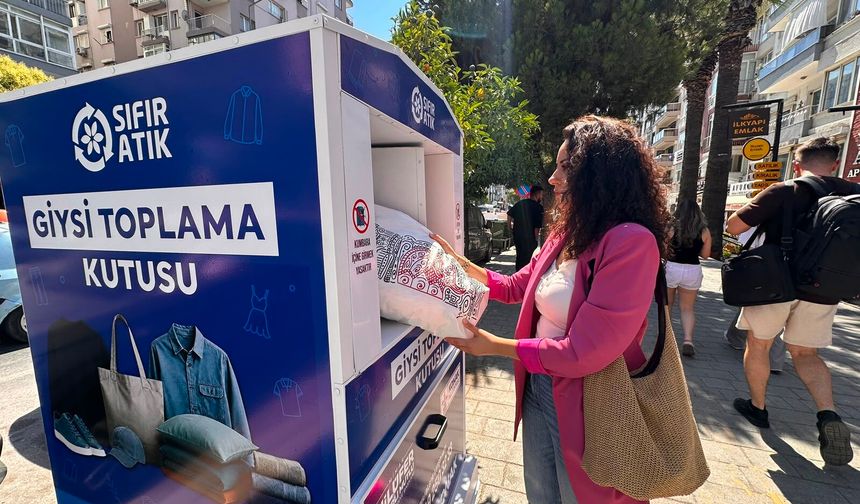 Konaklıların eski giysileri geri dönüşüme gidiyor!