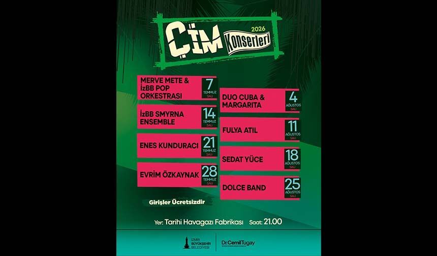 Çim Konserleri yaza renk katacak!