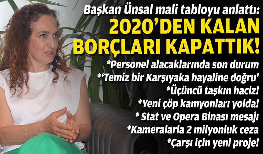 Başkan Ünsal mali tabloyu anlattı: 2020'den kalan borçları kapattık!