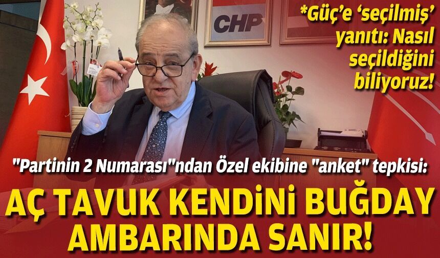 "Partinin 2 Numarası"ndan Özel ekibine "anket" tepkisi: Aç tavuk kendini buğday ambarında sanır!