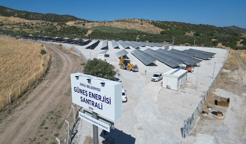 Dikili’nin Güneş Enerjisi Santrali elektrik üretmeye başladı